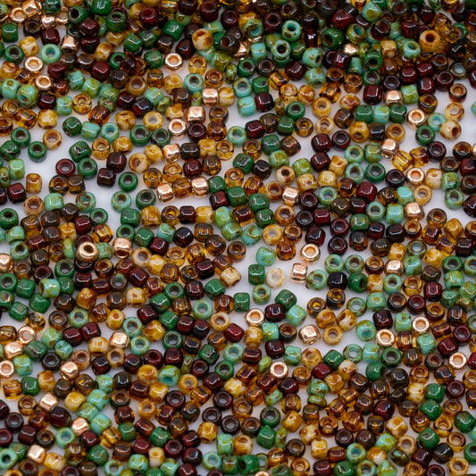 OUTLET 10 grams Toho Round Seed Beads, 11/0, Travertin Mix (), Glass, Czech Republic