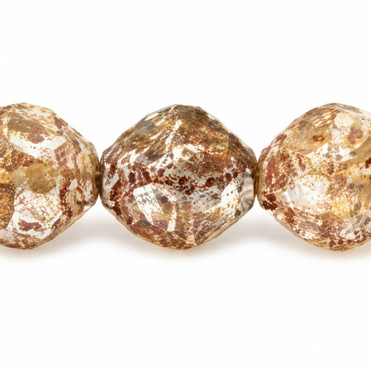 Wasp Special Cut Faceted Fire Polished Beads, X2089 Picasso (x2089-43400), Glass, Czech Republic