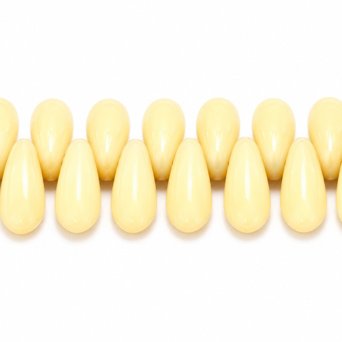 Dagger Beads, Opaque Beige (13010), Glass, Czech Republic