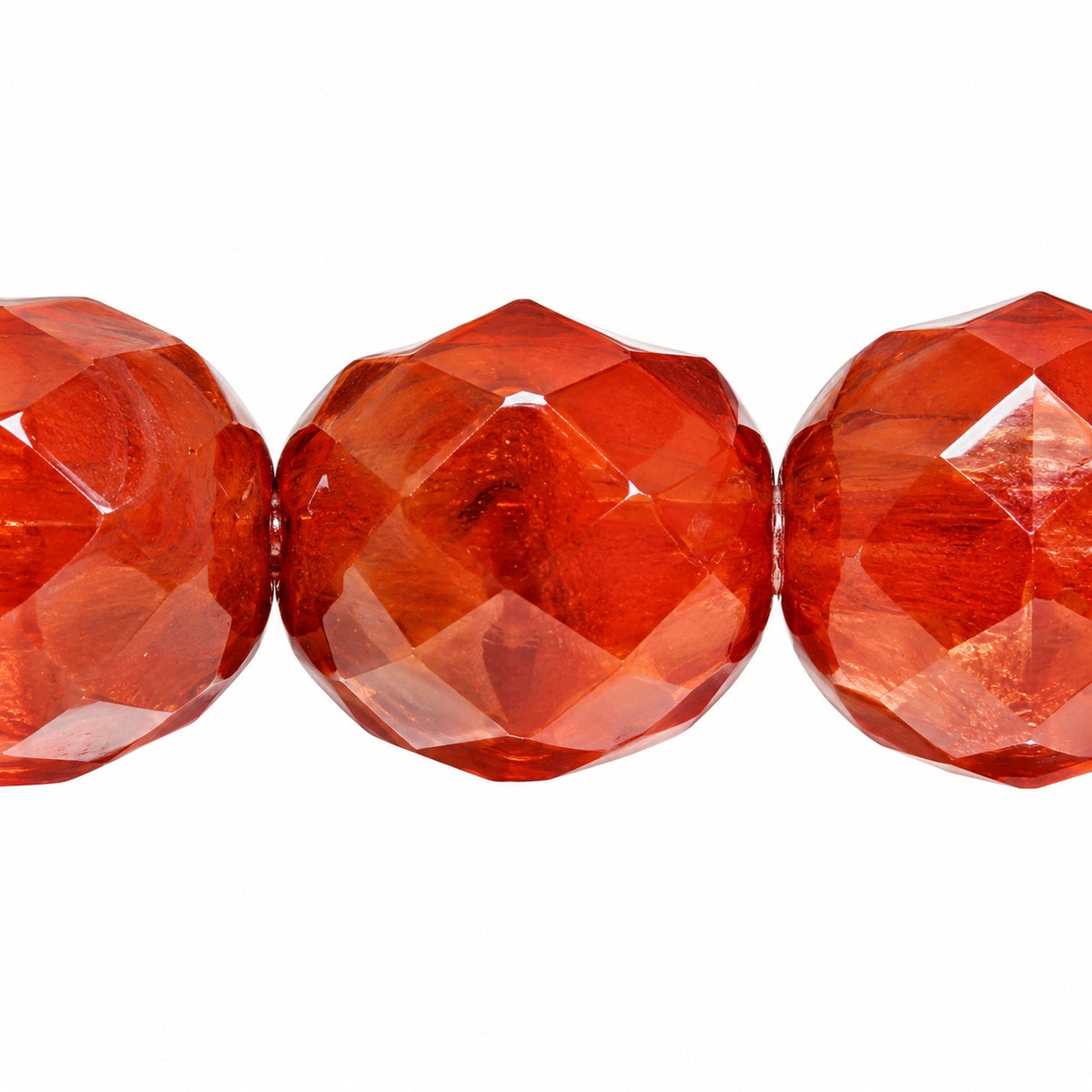Faceted Round Fire Polished Beads, S0140 (s0140), Glass, Czech Republic