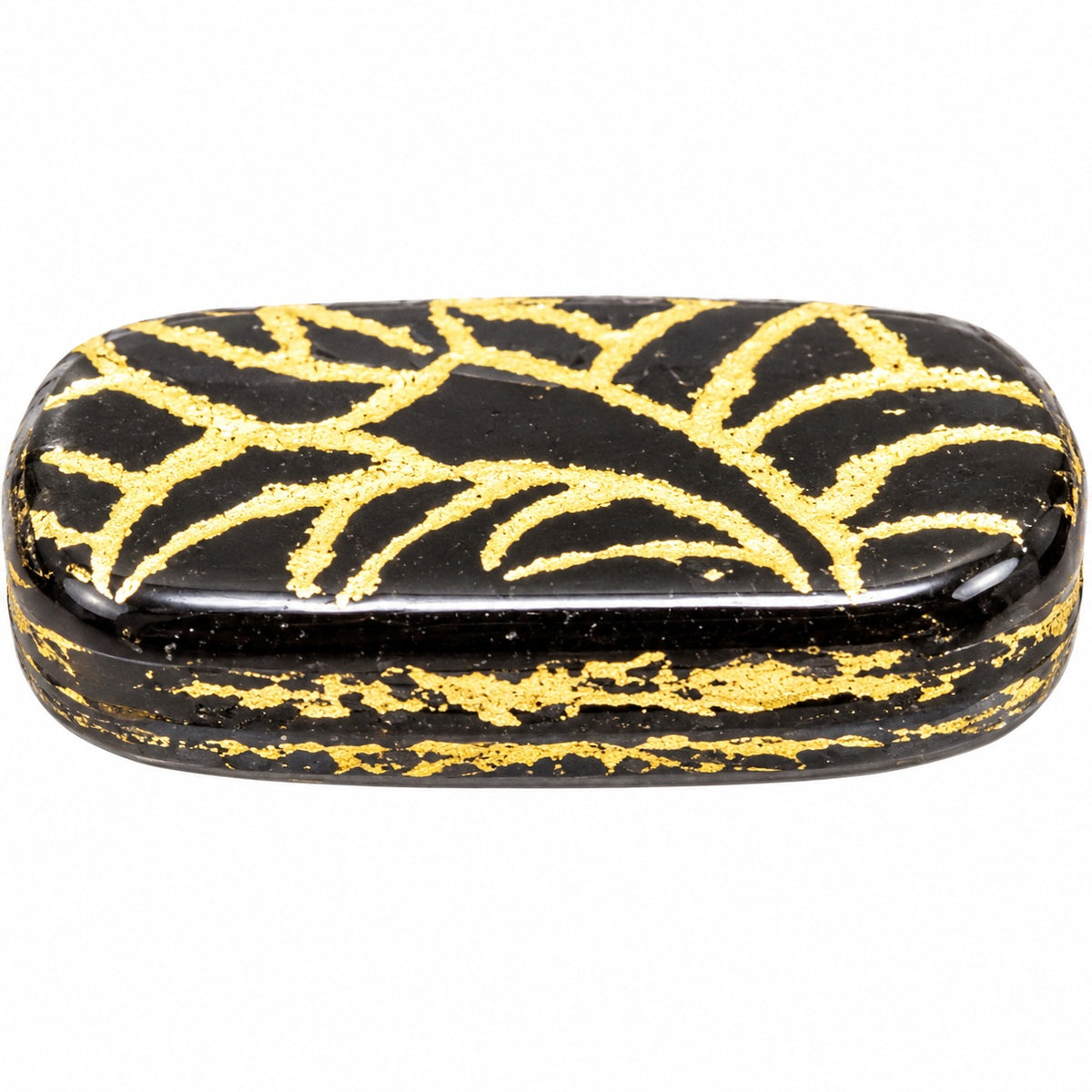 Oval With Ornament Beads, Black 54320 (23980-54320), Glass, Czech Republic