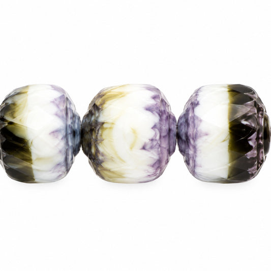 Cathedral Faceted Fire Polished Beads, X3074 Matte Luster Blue Full Coated (x3074-84110-14464), Glass, Czech Republic