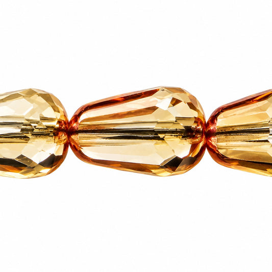 Faceted Fire Polished Beads Special Cut, Crystal Luster Brown Full Coated (00030-14413), Glass, Czech Republic