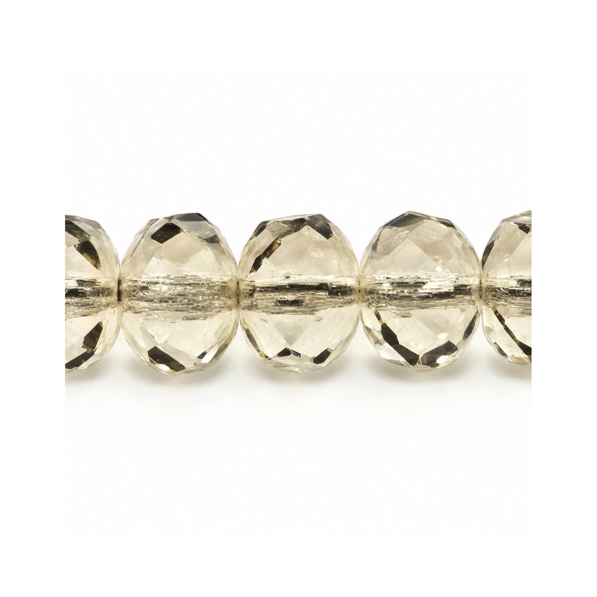 Special Cut Faceted Fire Polished Beads, Gray (40000), Glass, Czech Republic