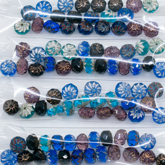 OUTLET 10 grams Special Cut Faceted Fire Polished Beads, 5 x 8 mm, X3105 Xxxxx (x3105-xxxxx), Glass, Czech Republic