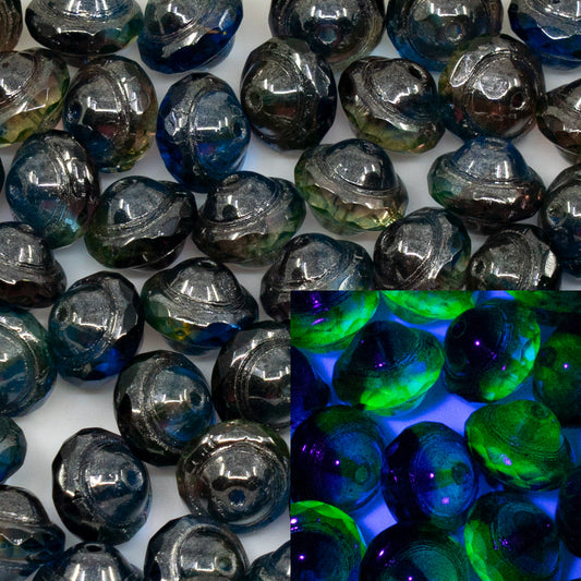 OUTLET 10g Faceted Special Cut Beads, 8 x 10 mm, Tt004 Platin (tt004-13702), Glass, Czech Republic