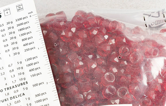 OUTLET 250g Faceted Fire Polished Pony Bagel Beads Pony Bagel, 9 x 6 mm, Ruby Red (90080), Glass, Czech Republic