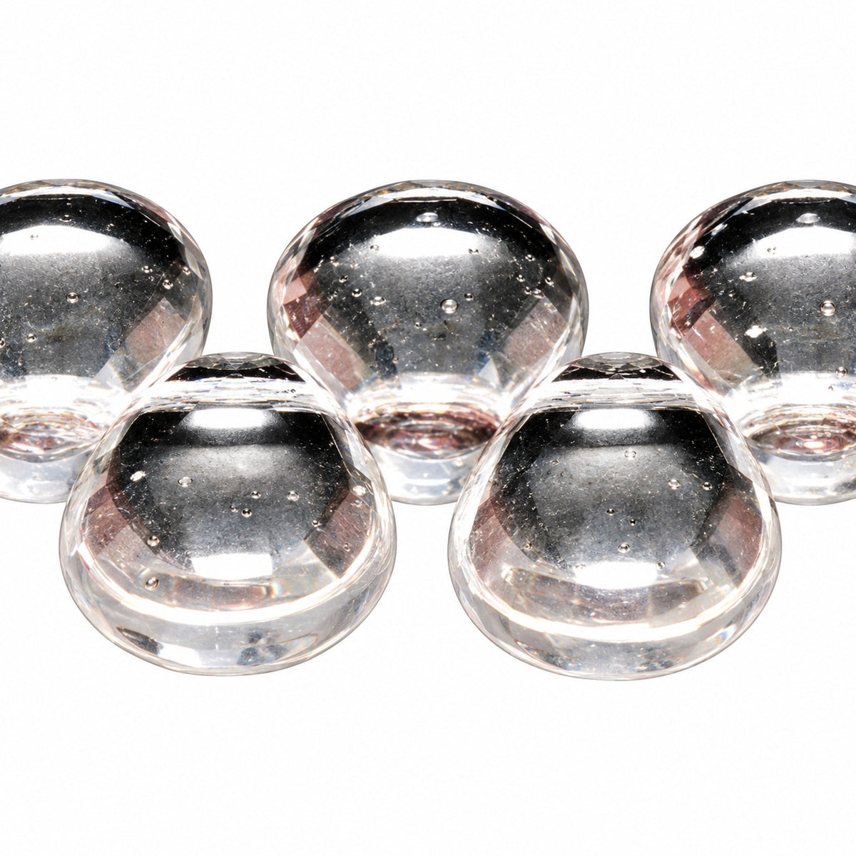 Flat Teardrop Beads, Crystal (00030), Glass, Czech Republic