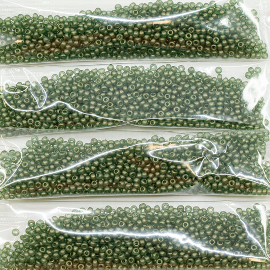 奥特莱斯 10 克宝仕奥莎 Ornela 种子珠，圆孔，散装，10/0，绿色半透明 (00050-51559)，玻璃，捷克共和国