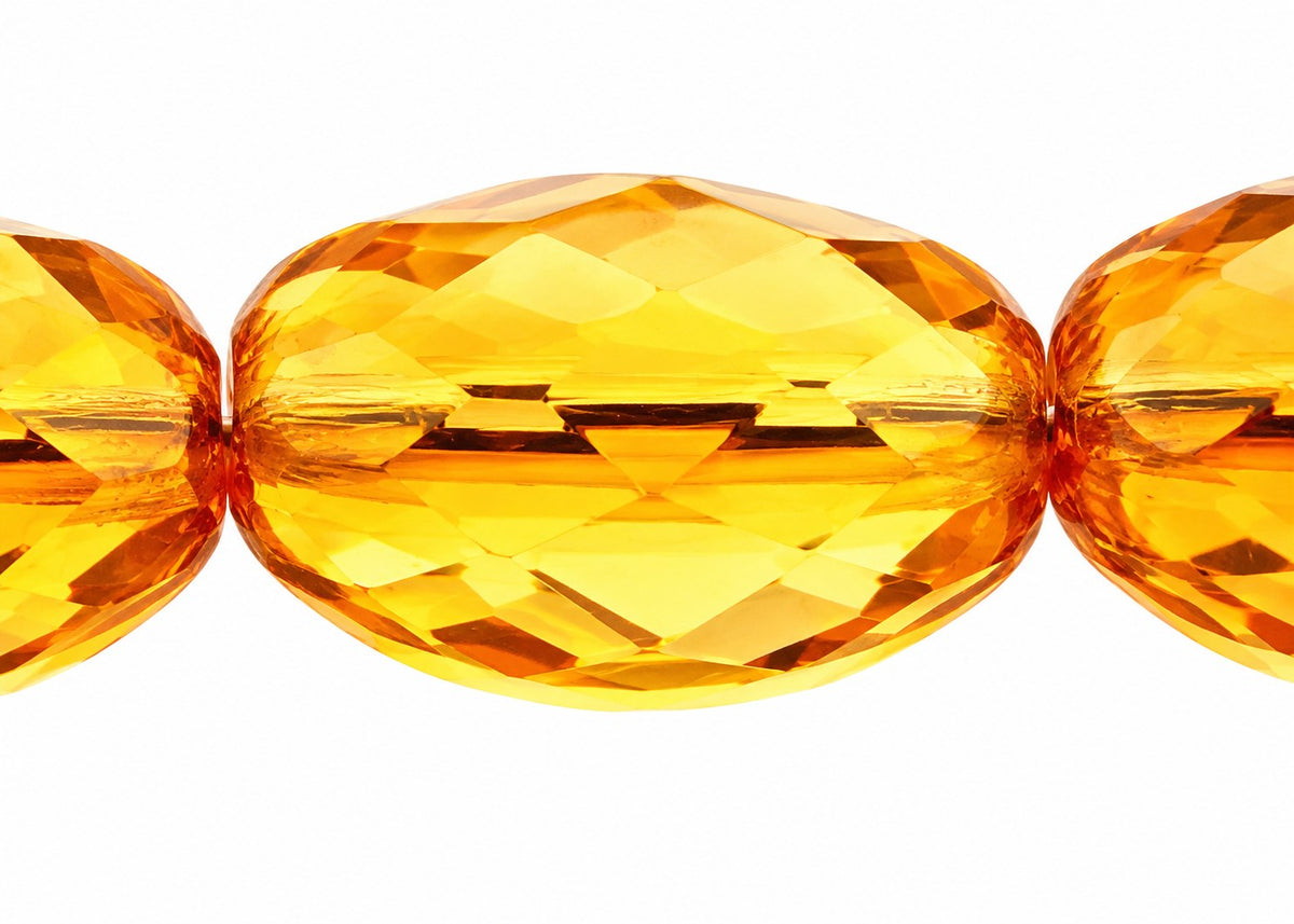 Oval Faceted Beads, 10Xxx (10xxx), Glass, Czech Republic