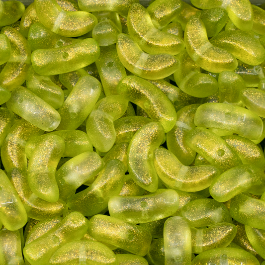OUTLET 250g Angel Wing Beads, 15 x 15 mm, Crystal Green (00030-542008), Glass, Czech Republic