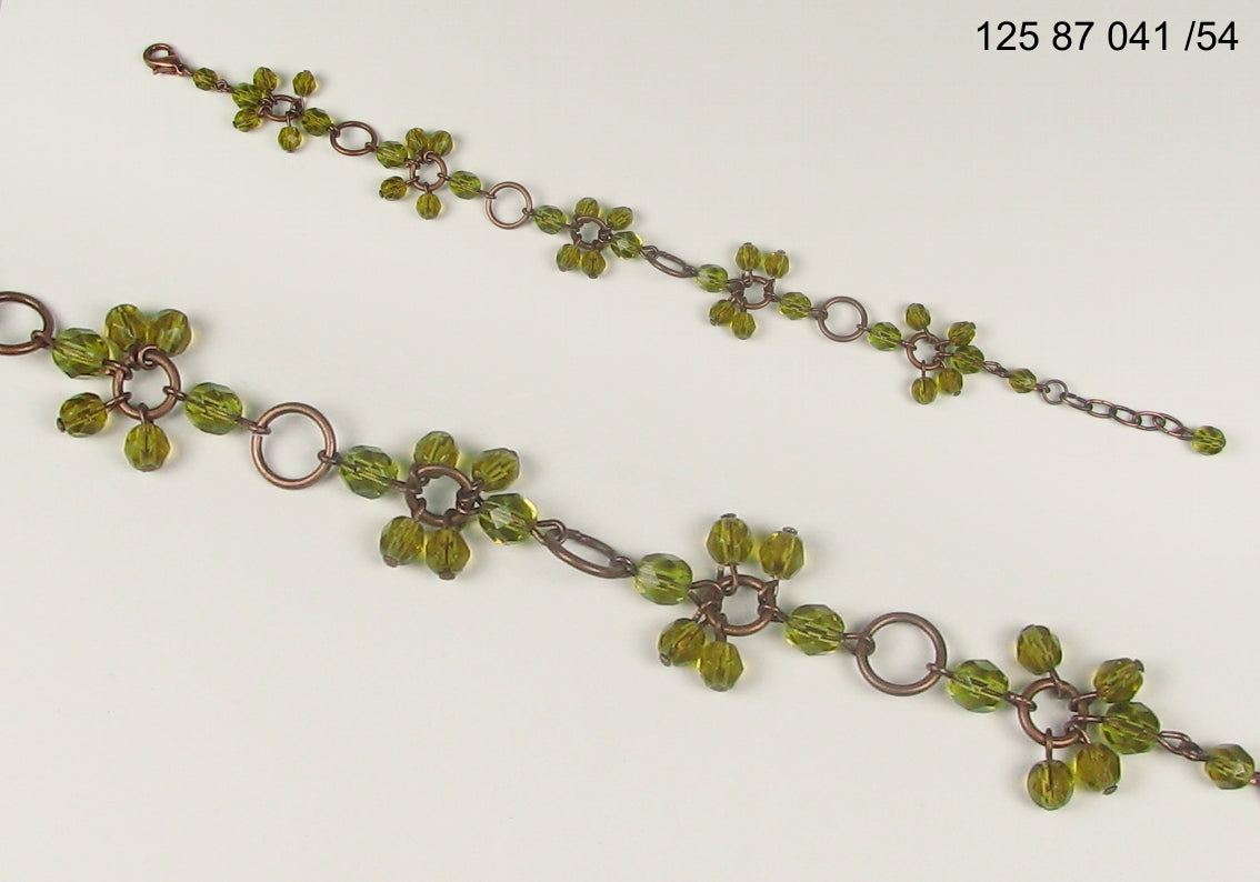 3 pcs Jewelry piece with Czech Glass Beads (OUTLET Vintage)