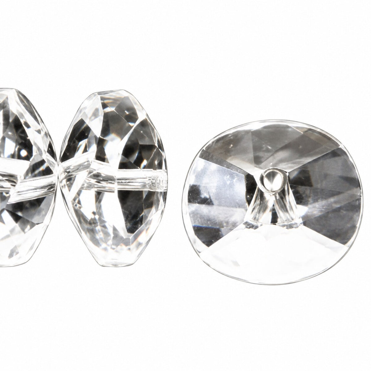 Faceted Special Cut Beads Rivoli, Crystal (00030), Glass, Czech Republic