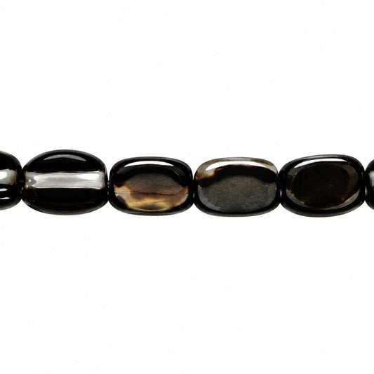 3-Side Oval Beads, Crystal Chrom (00030-27401), Glass, Czech Republic