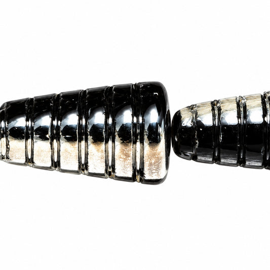 Cone Beads - Hole Through The Whole Bead, Black Chrom (23980-27401), Glass, Czech Republic