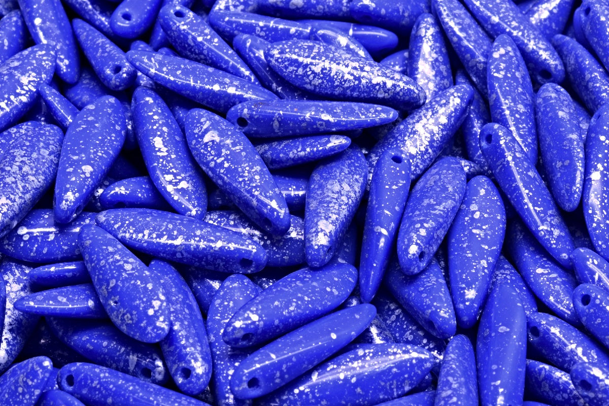 剑形珠，水晶灰华金色喷溅（33050-94400），玻璃，捷克共和国