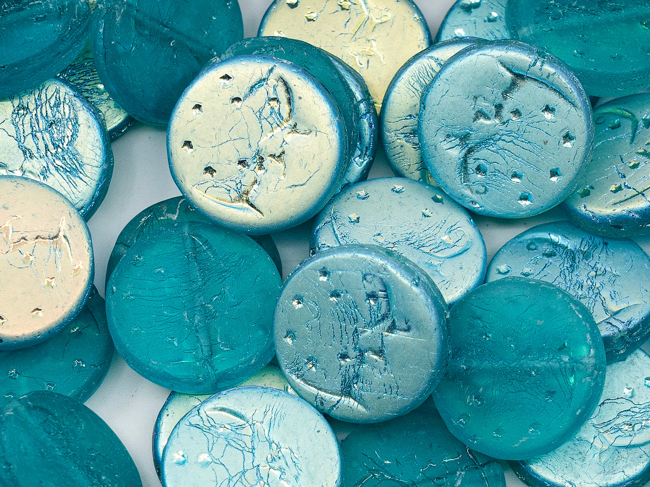 OUTLET Pressed Beads,  mm, Glass, Czech Republic