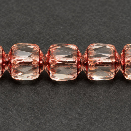 Cathedral Faceted Fire Polished Beads Special Cut, Crystal Copper Lined (00030-55307), Glass, Czech Republic