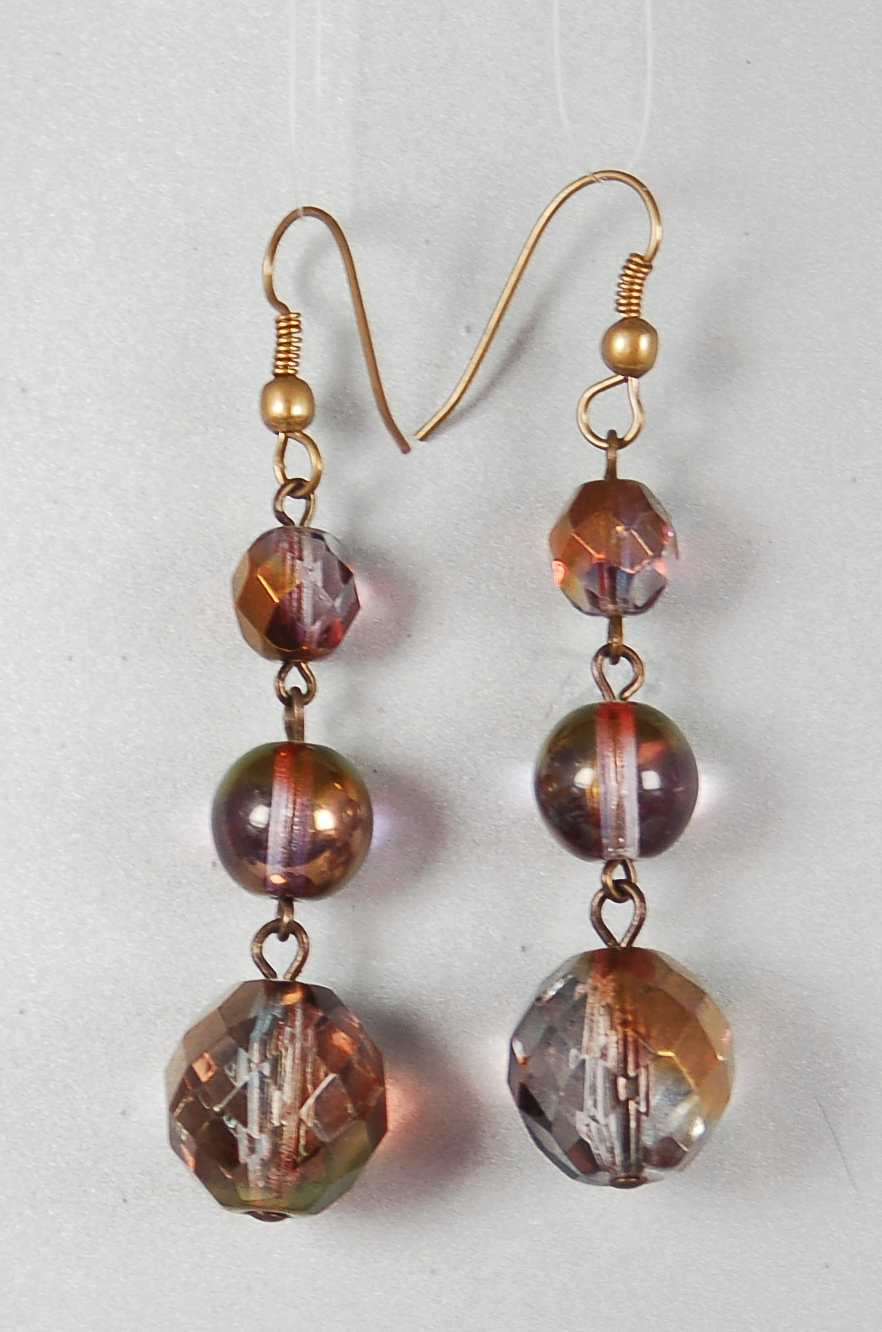 3 pcs Jewelry piece with Czech Glass Beads (OUTLET Vintage)