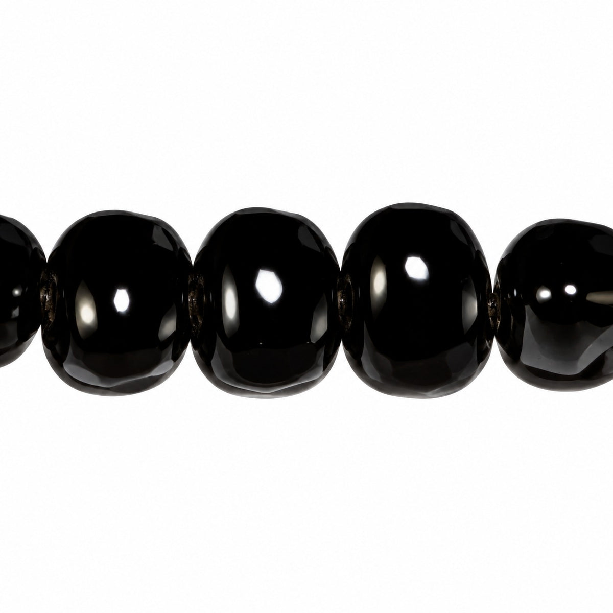 Oval Beads, Black (23980), Glass, Czech Republic