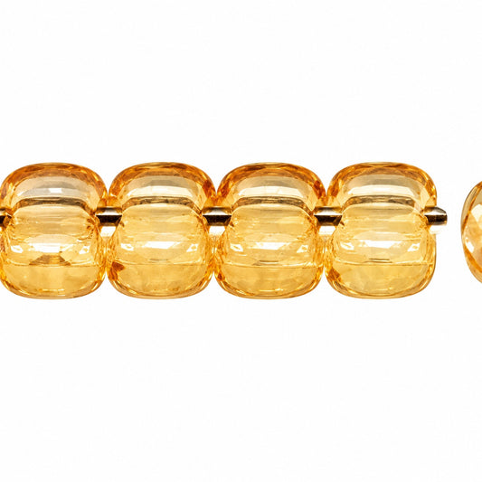 2-Hole Pressed Beads, Crystal Luster Brown Full Coated (00030-14413), Glass, Czech Republic