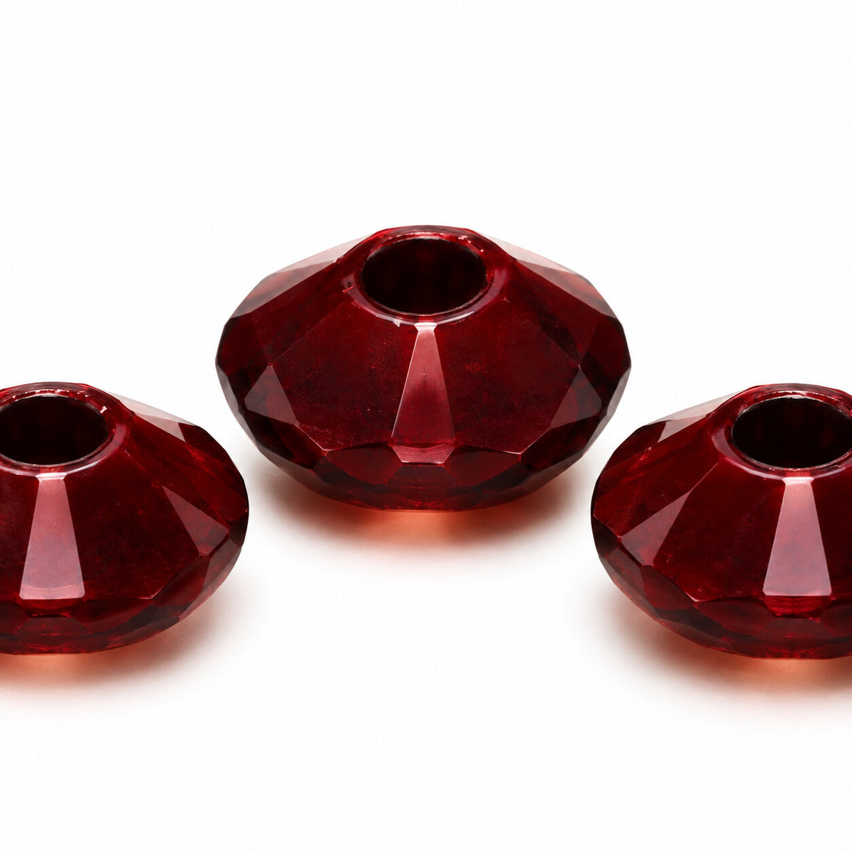 Rivoli Large Hole Faceted Special Cut Beads, 93310 (93310), Glass, Czech Republic
