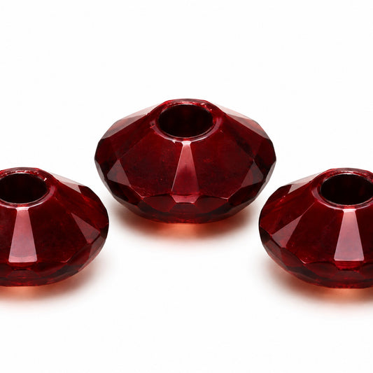 Rivoli Large Hole Faceted Special Cut Beads, 93310 (93310), Glass, Czech Republic