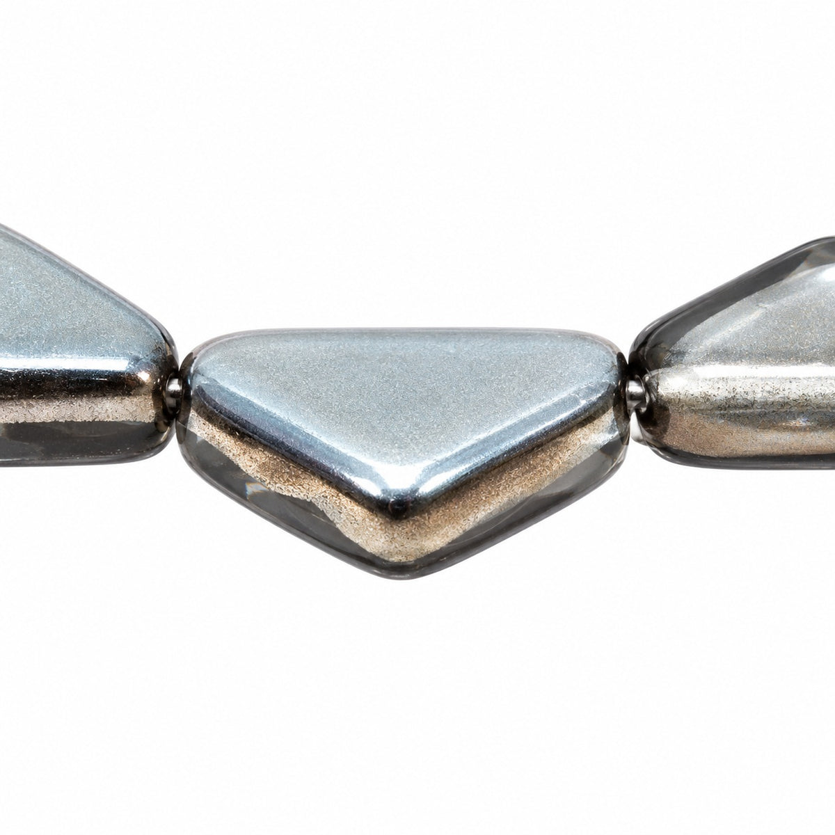 Triangle Pressed Beads, Crystal 27637 (00030-27637), Glass, Czech Republic
