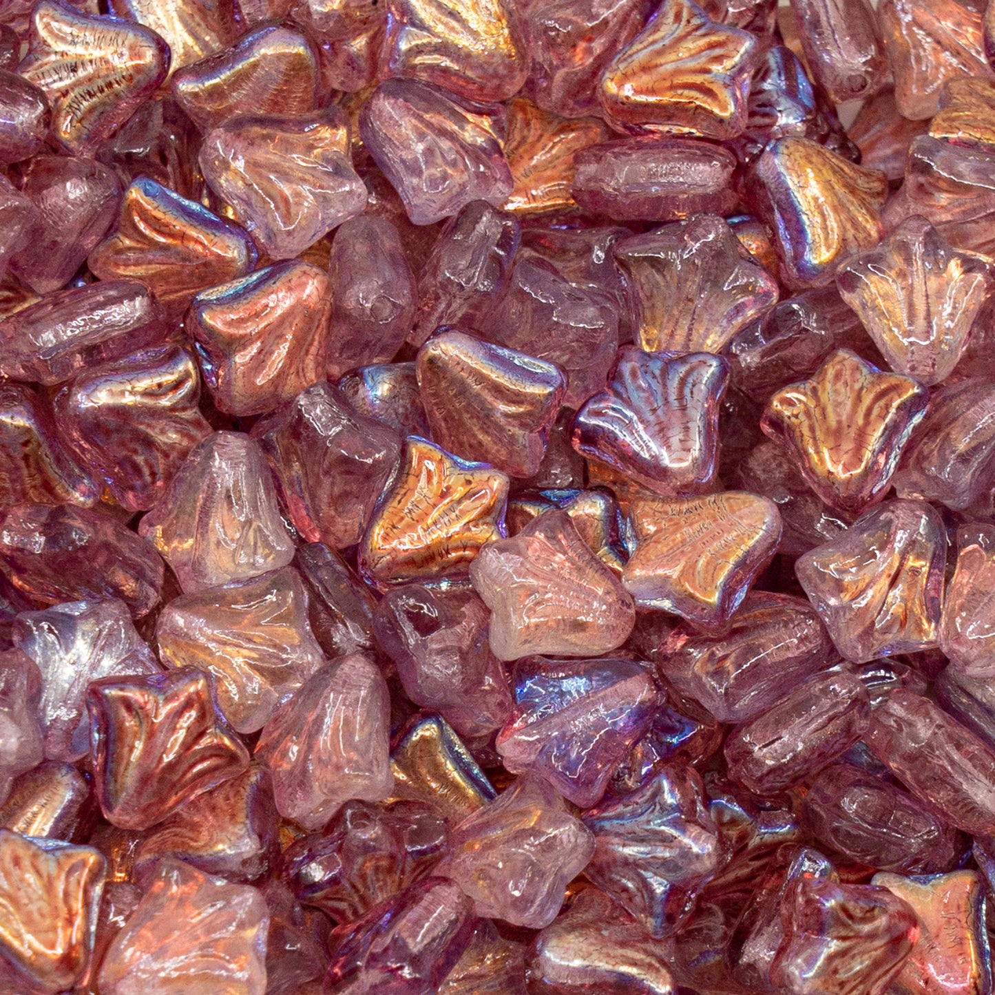 OUTLET 250克/50克百合花珠，9 x 9毫米，水晶AB 45135 (00030-28701-45135)，玻璃，捷克共和国