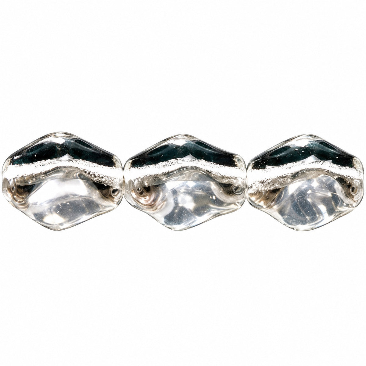 Big Oval Beads, Crystal (00030), Glass, Czech Republic