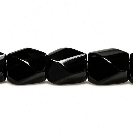 Faceted Special Cut Beads, Black (23980), Glass, Czech Republic