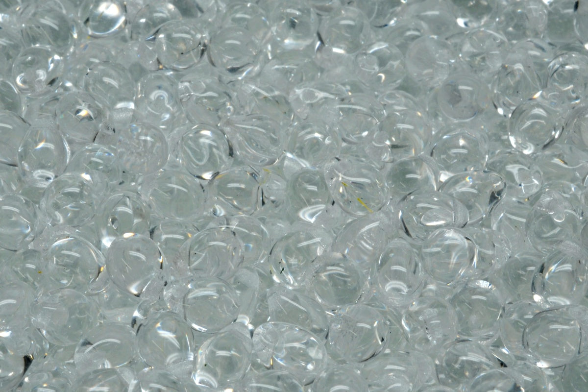 Drop Beads, Opaque Blue Gold Splash (00030), Glass, Czech Republic