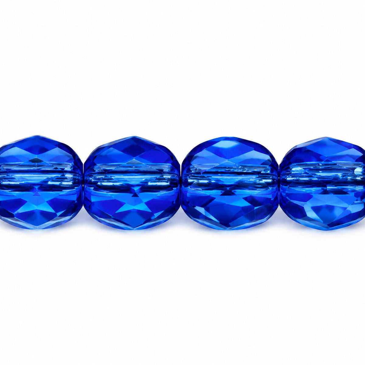 Faceted Special Cut Beads, Cobalt (30050), Glass, Czech Republic
