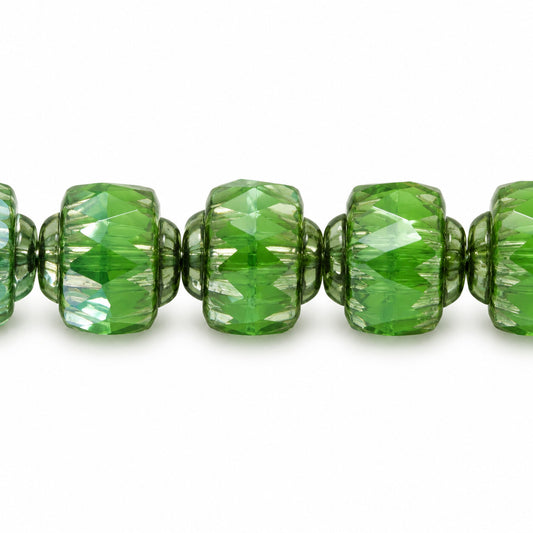 Cathedral Faceted Fire Polished Beads, X3208 Platin (x3208-13702), Glass, Czech Republic