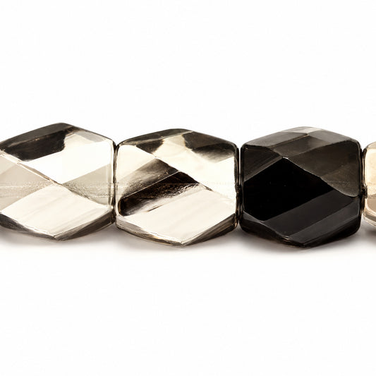 Faceted Special Cut Beads, Black 27501 (23980-27501), Glass, Czech Republic