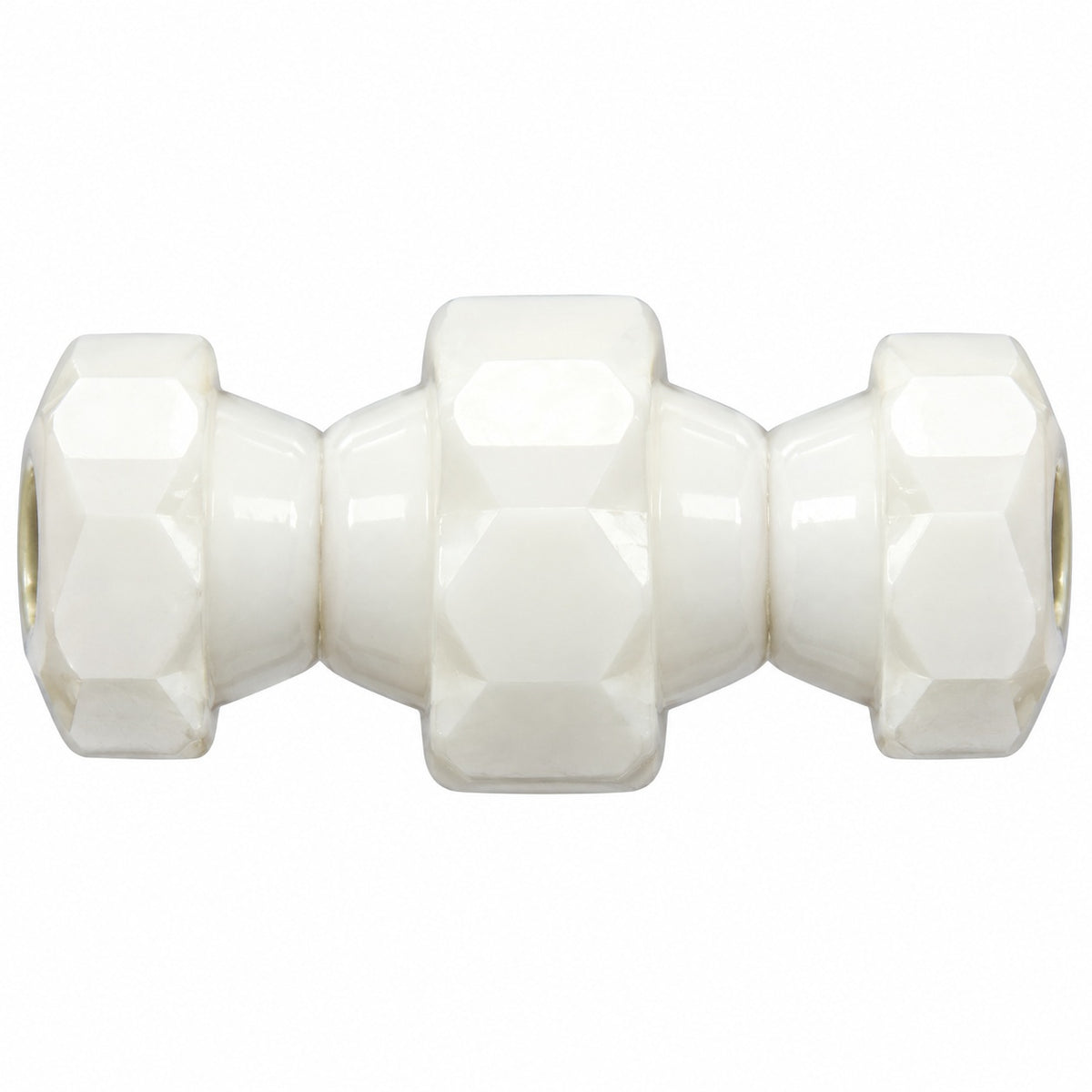 Faceted Special Cut Beads, Chalk White (03000), Glass, Czech Republic