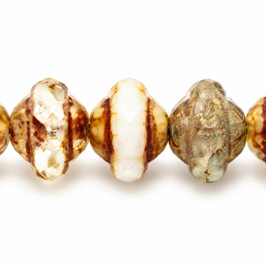 Faceted Special Cut Beads Ufo, X3170 Bronze (x3170-14415), Glass, Czech Republic