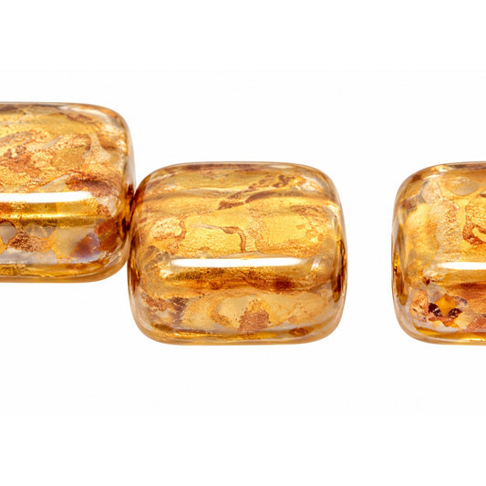 Tile 2-Hole Beads, Crystal Picasso (00030-43400), Glass, Czech Republic