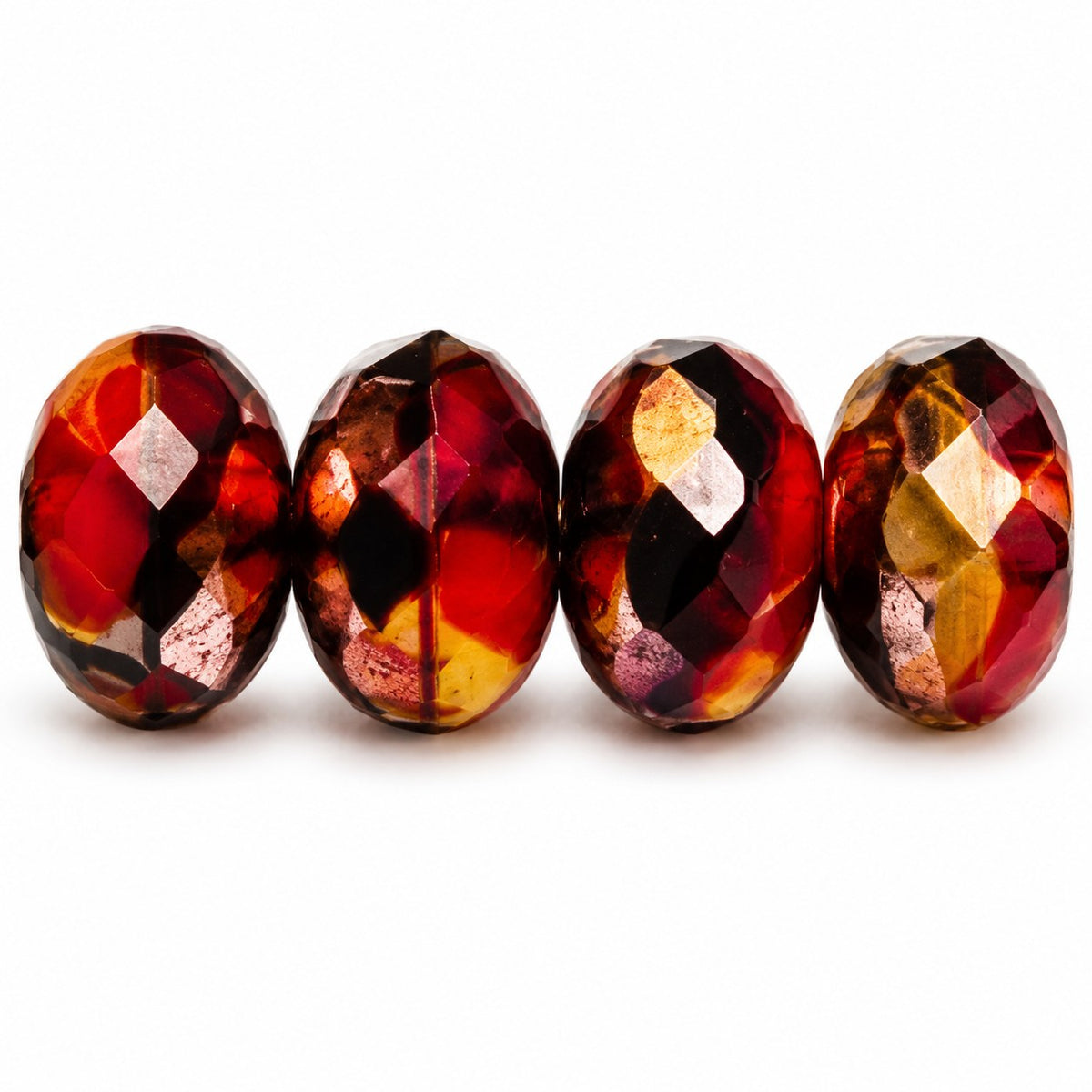 Special Cut Faceted Fire Polished Beads, Gc015 Rose Gold Capri (gc015-27101), Glass, Czech Republic