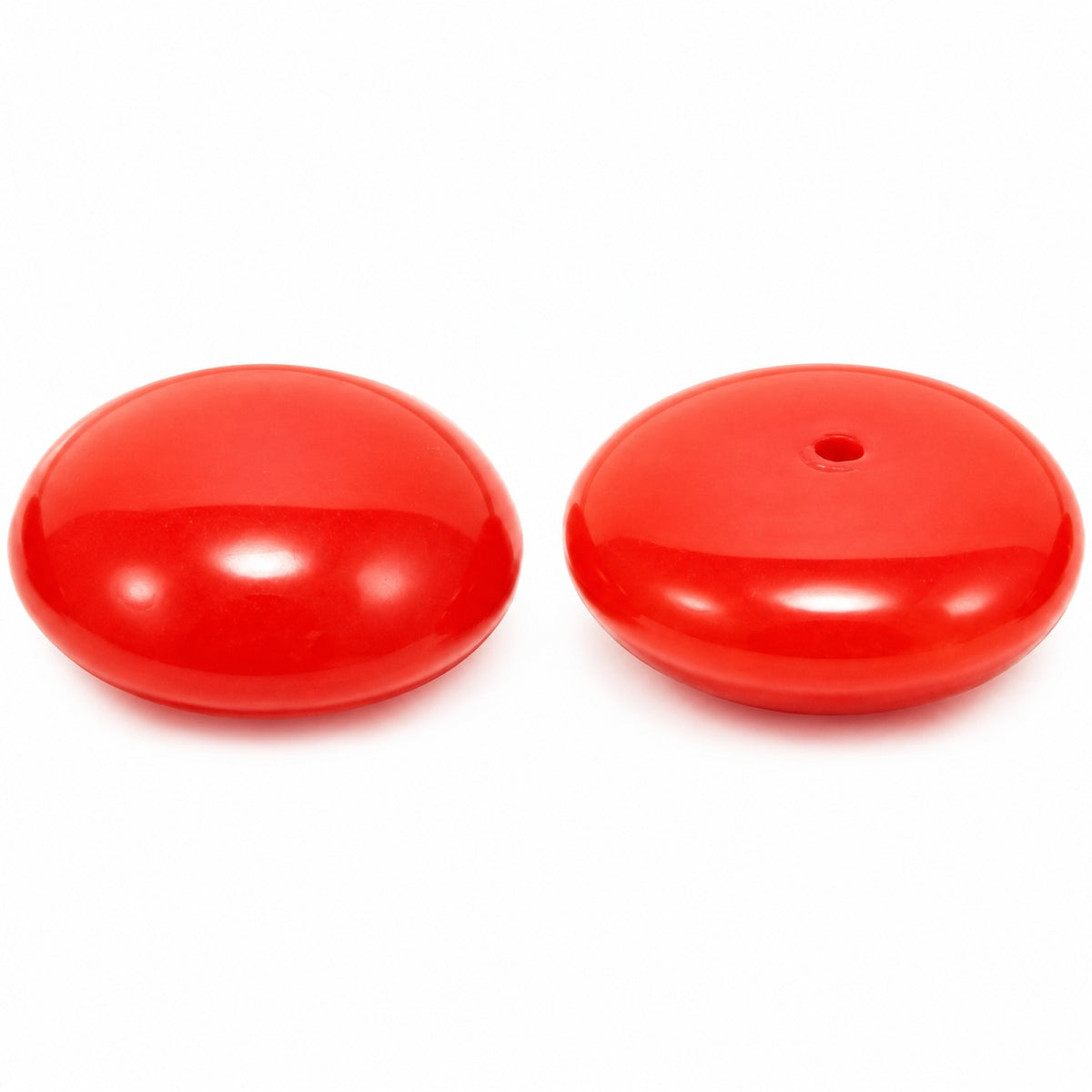 Rondelle Disc Pressed Beads, Red (93180), Glass, Czech Republic