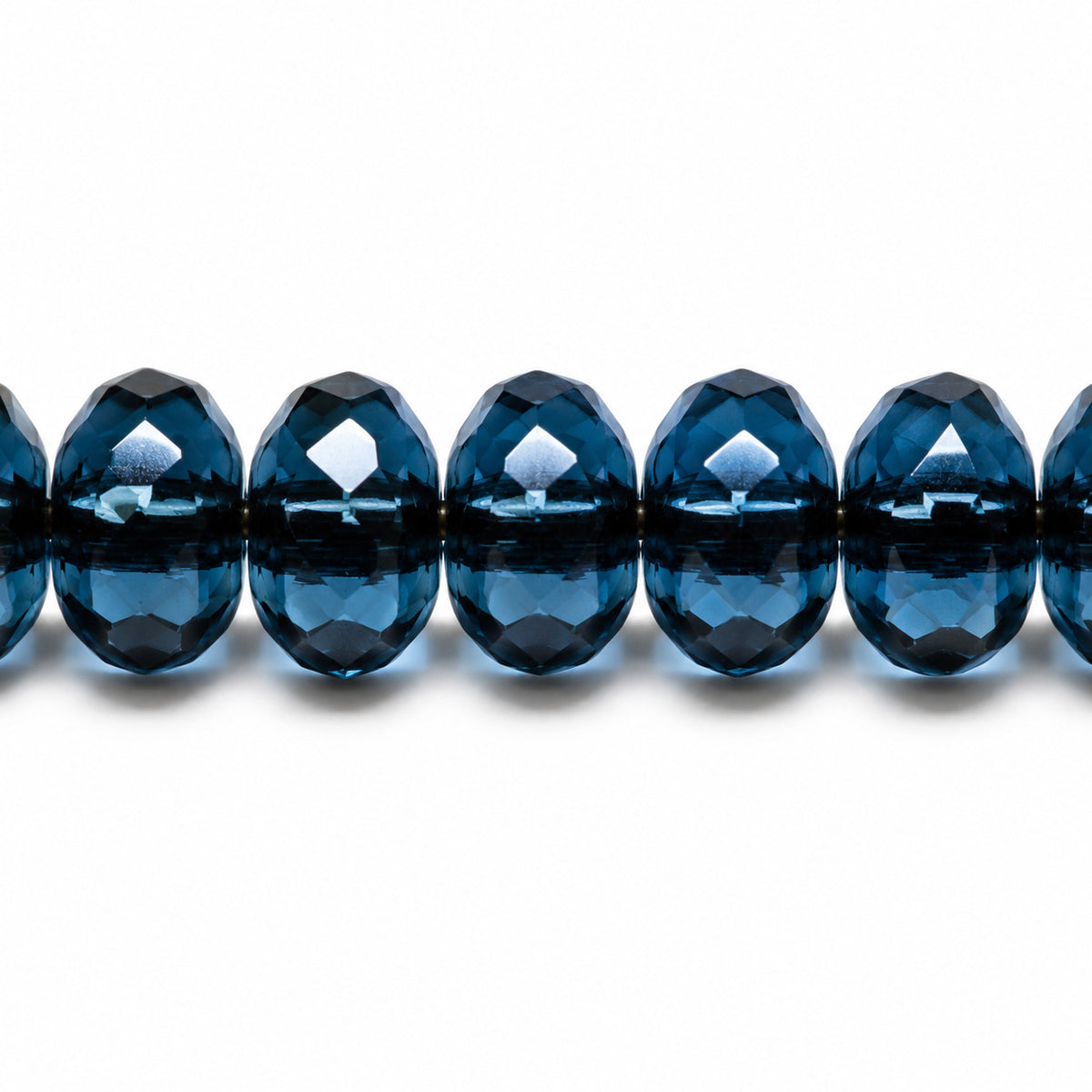Special Cut Faceted Fire Polished Beads, Transparent Dark Blue (30330), Glass, Czech Republic