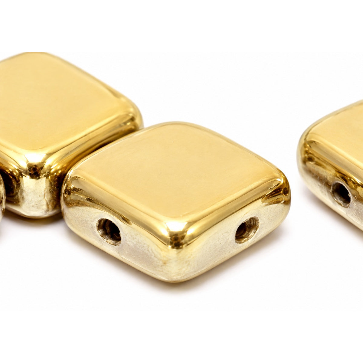 2-Hole Tile Beads, Crystal Full Gold (00030-26440), Glass, Czech Republic