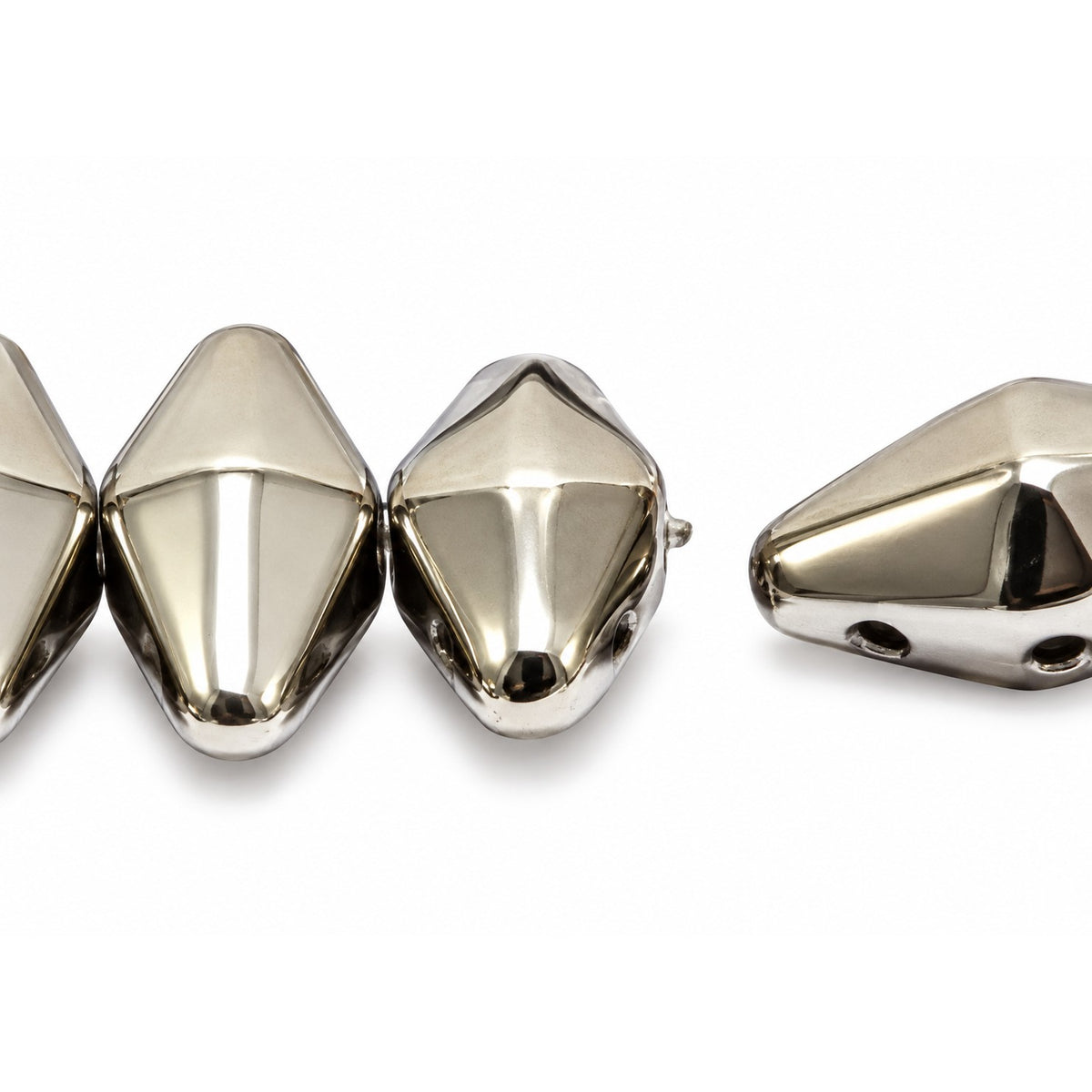 Oval Olive Beads, Black 27400 (23980-27400), Glass, Czech Republic