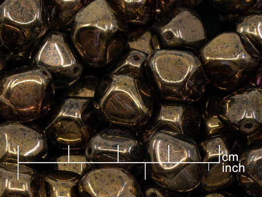 OUTLET 250g Pressed Beads, 14 x 14 mm, Crystal Senegal Violet (111-30366-14x14-00030-15695), Glass, Czech Republic