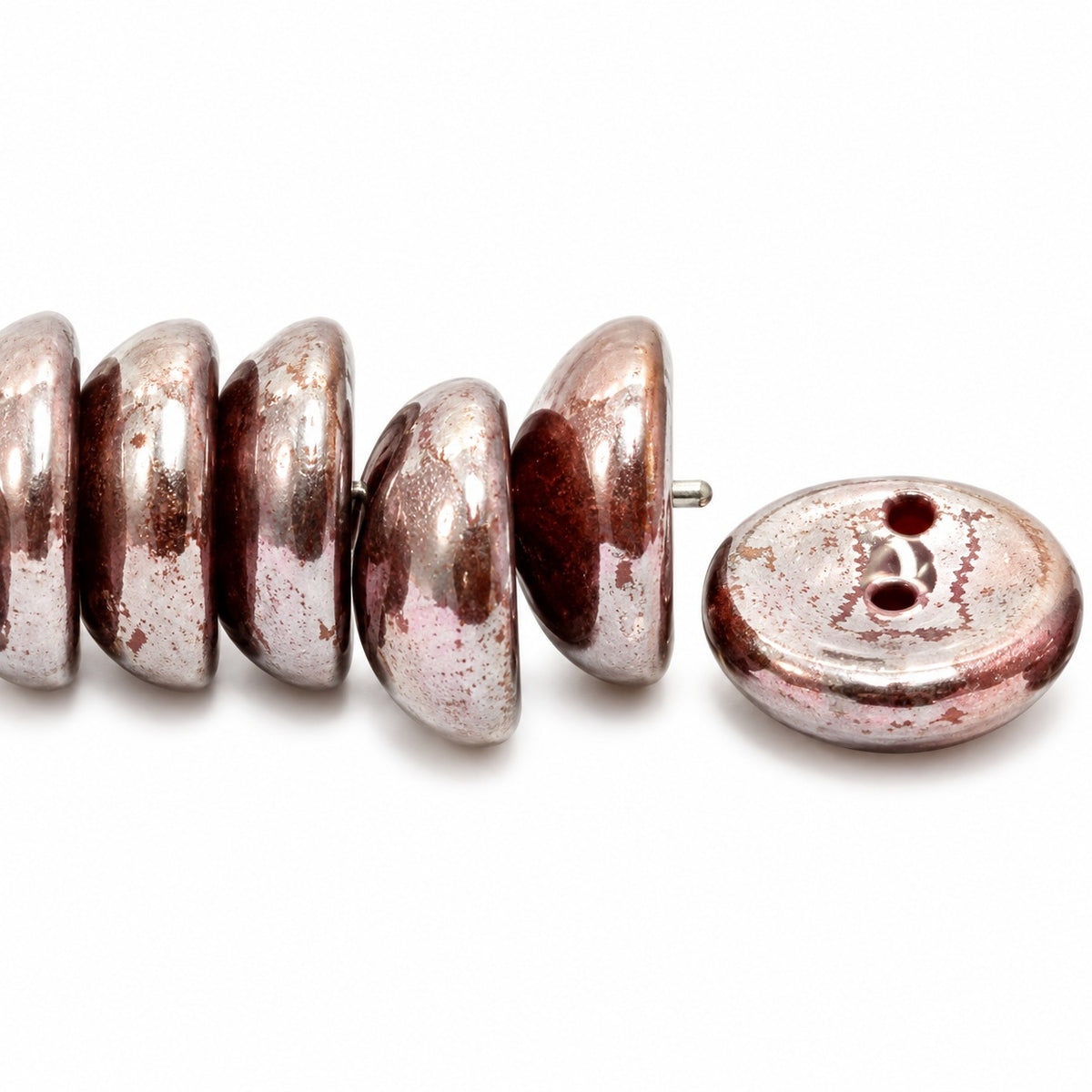 Piggy Beads, 99993 Stain With Luster Blue (99993-65431), Glass, Czech Republic