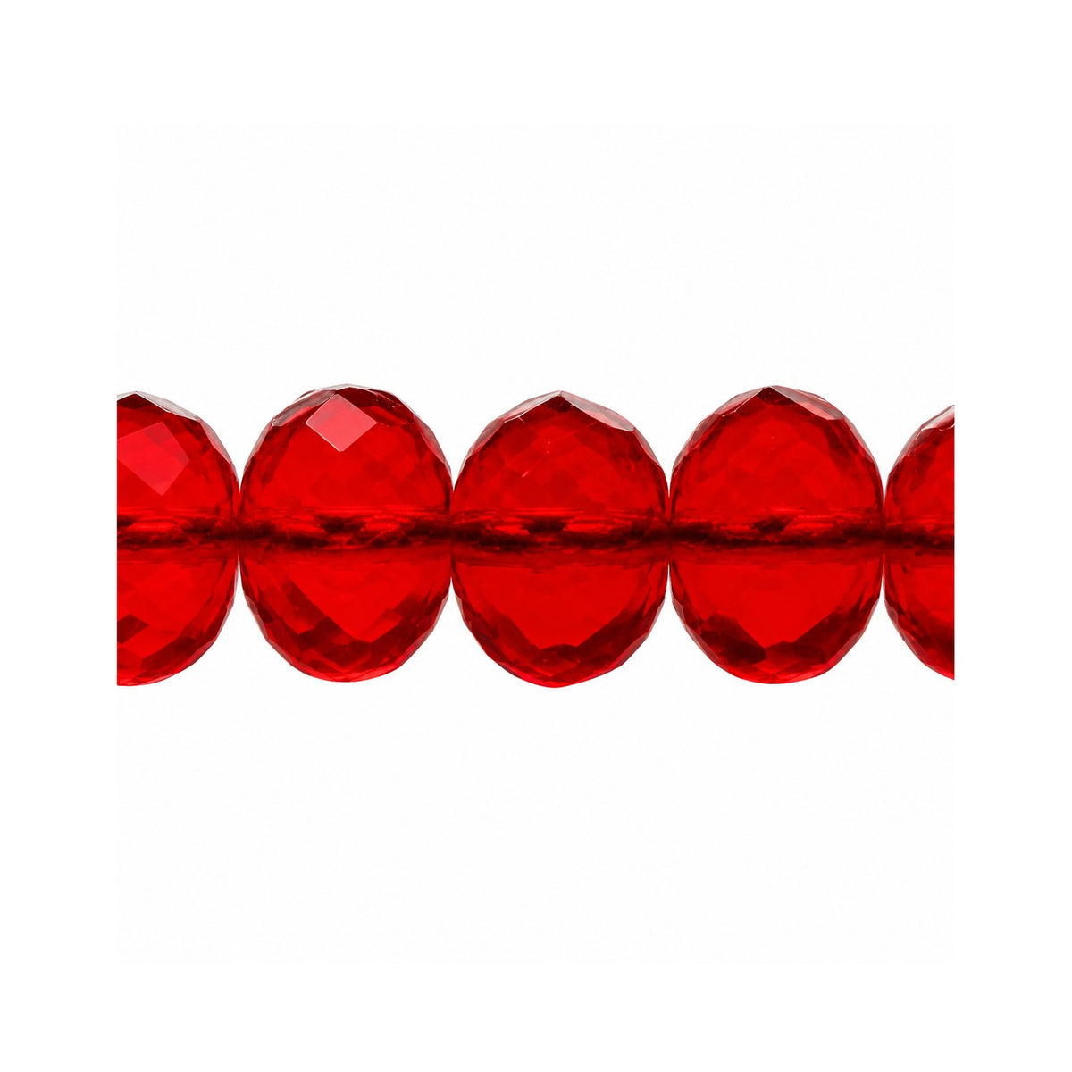 Special Cut Faceted Fire Polished Beads, Light Siam (90070), Glass, Czech Republic
