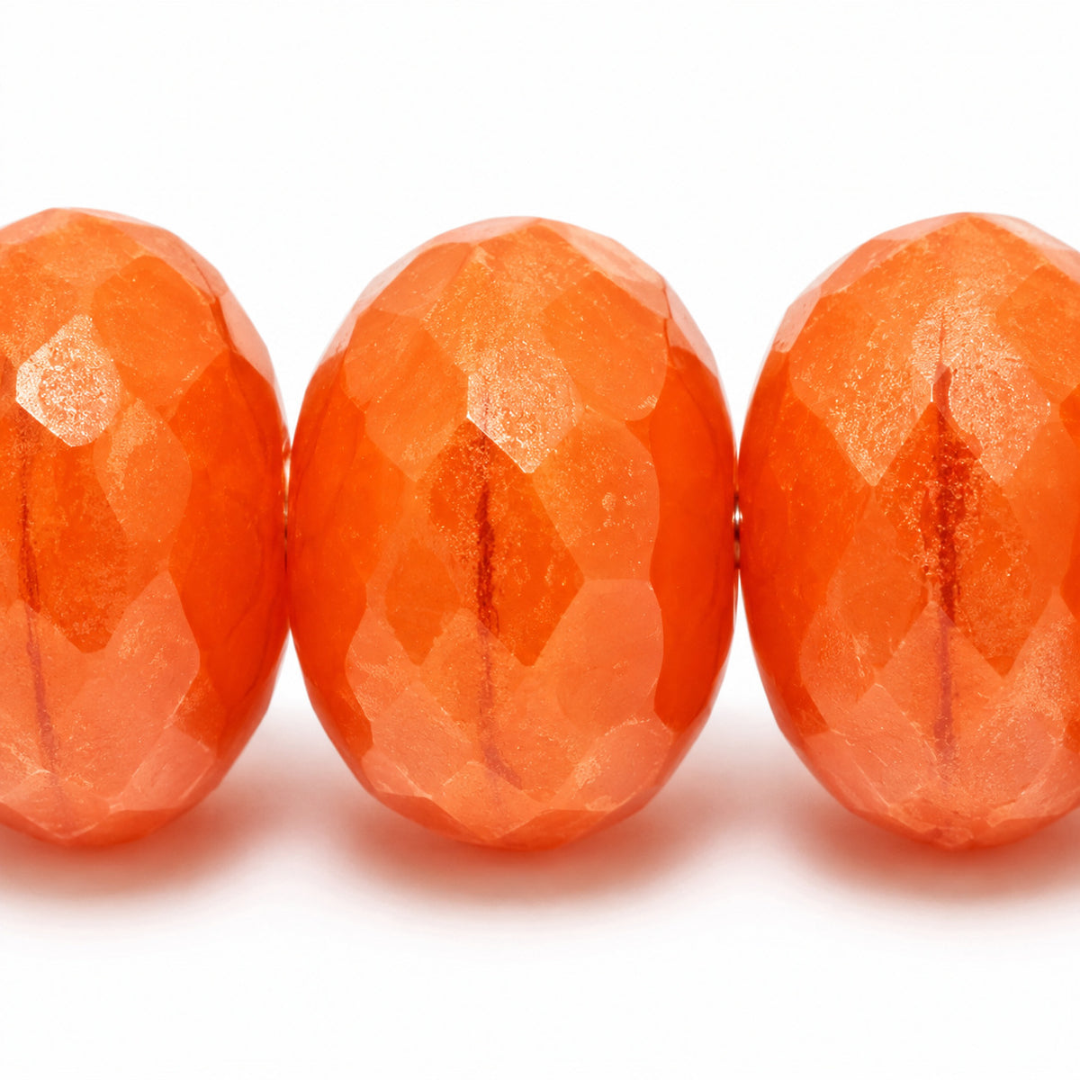 Special Cut Faceted Fire Polished Beads, Orange (81260), Glass, Czech Republic
