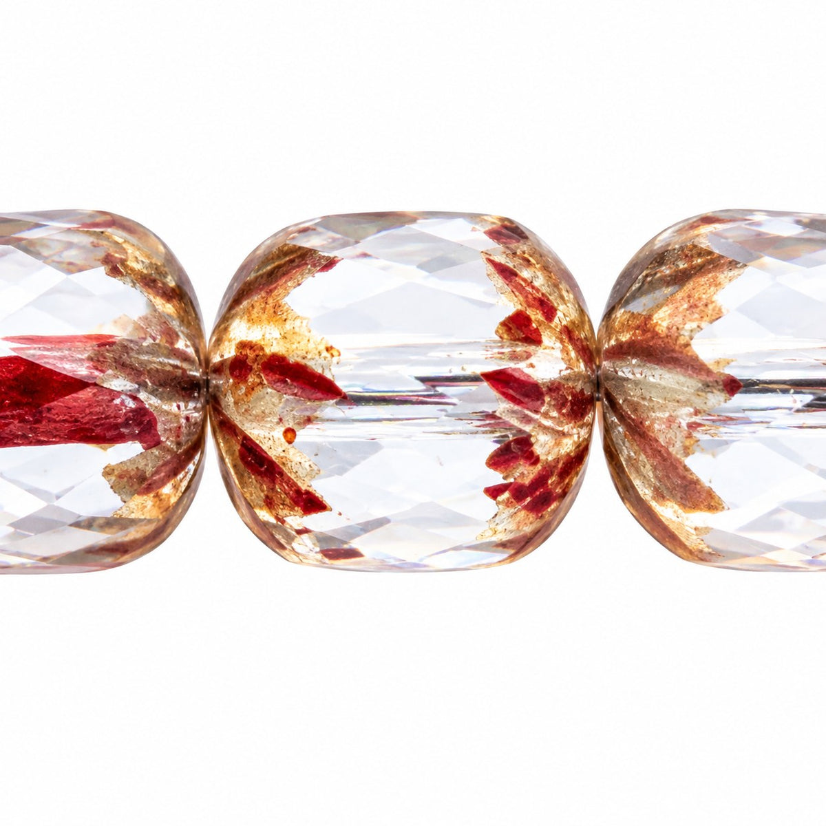 Faceted Fire Polished Beads Special Cut, Transparent Light Amethyst Stain Strong (20210-86805), Glass, Czech Republic
