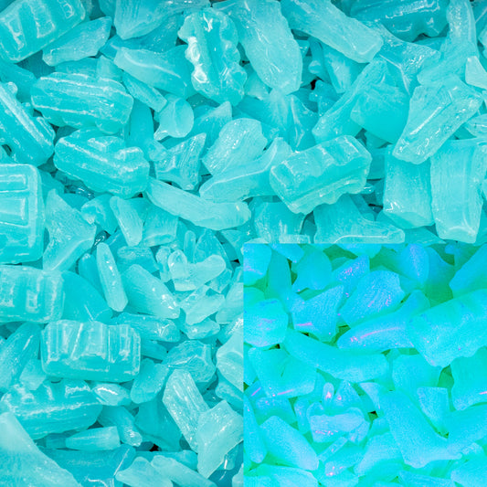 OUTLET 50 grams Glass Crumbs, size mix, Opal Turquoise (), Glass, Czech Republic