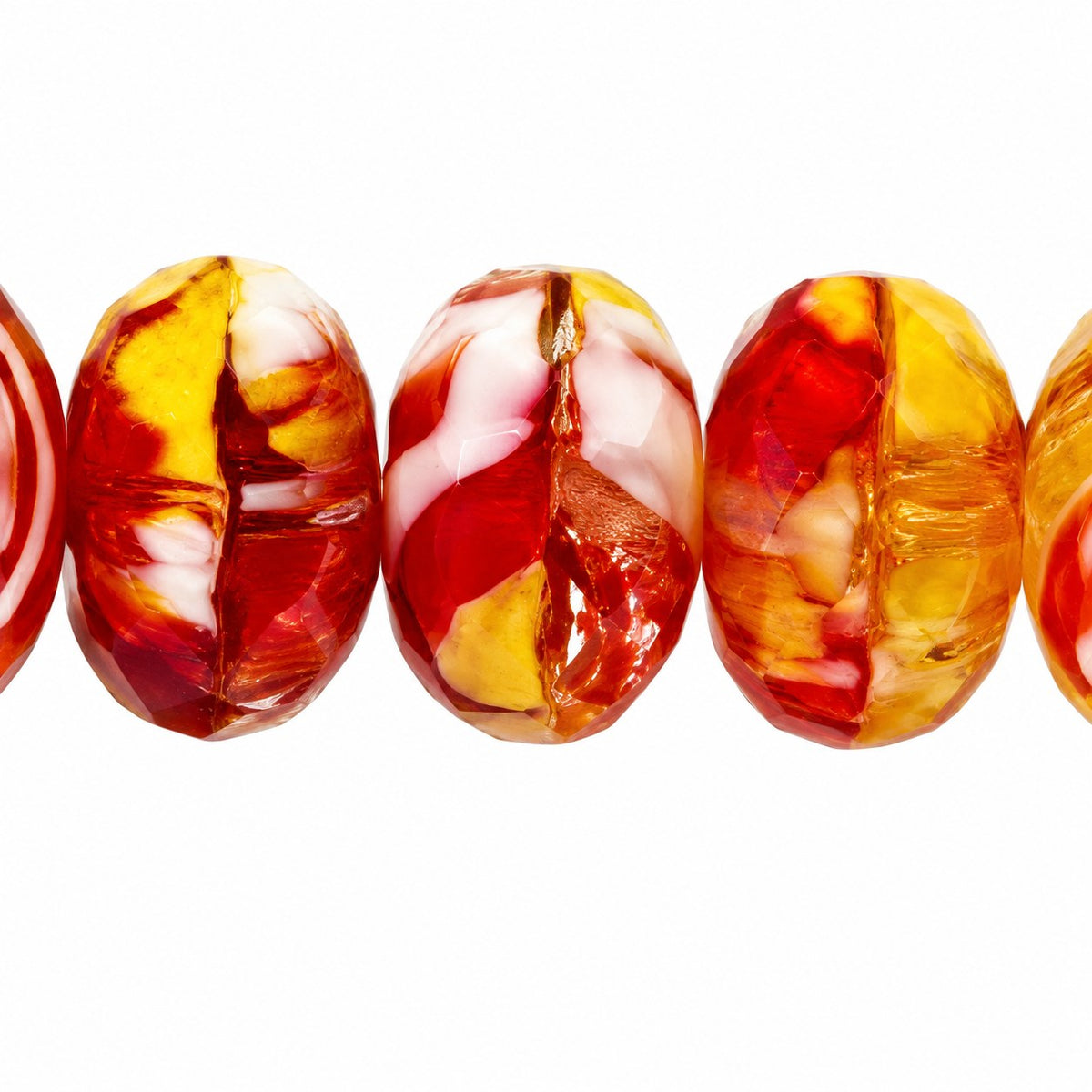 Special Cut Faceted Fire Polished Beads, M0010 (m0010), Glass, Czech Republic